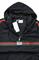 Mens Designer Clothes | GUCCI men's cotton hoodie with red and green stripes 182 View 3